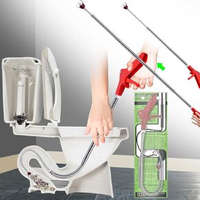 Aozzy Toilet Snake Clog Remover Toilet Auger Grabber Tool Plumbing Snake for Toilet Stainless Steel Telescoping Toilet Auger Grabber Tool with Claw Picker Toilet Snake for Grab/Unclog Block