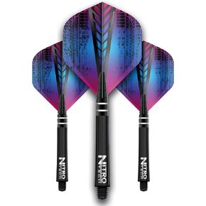 RED DRAGON Dart Flight and Stems Combo - 4 Sets of Standard Flights and 4 Sets of Medium Nitrotech Stems Per Pack