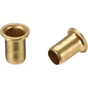 uxcell Hollow Rivet,5mm x 8mm Through Hole Copper Hollow Rivets Grommets Double-sided Circuit Board PCB 200Pcs