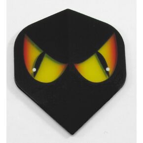 3 Sets (9 Flights) Ruthless Standard Orange Eyes Dart Flights - 100 Micron, Ex-Tough