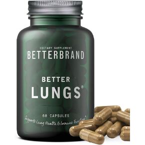 Betterbrand BetterLungs Tincture - Daily Respiratory Health Supplement | Mullein Leaf, Elderberry, Ginseng and Reishi Mushroom | Lung Health Wellness | 30 Day Supply