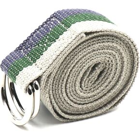 Teeoff Yoga Straps with Adjustable Metal D-Ring for Pilates Gym Workouts Stretching 8 Colors