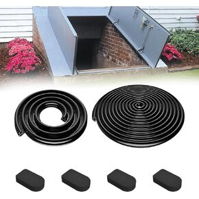 for Bilco Basement Door Seal Kit (1 x U Shaped Gasket, 1x Bulb Trim Gasket, 4 x Cap Seal Pad) - Replacement for Bilco Basement Door Weatherstrip Kit
