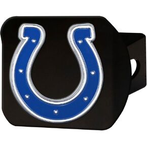 FANMATS - 22568 NFL Indianapolis Colts Metal Hitch Cover, Black, 2" Square Type III Hitch Cover , Blue