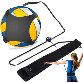 Volleyball Training Equipment Aid, Adjustable Practice Soccer Volleyball Trainer, Volleyball Practice Rope for Serving, Spiking, Swing, Return Ball