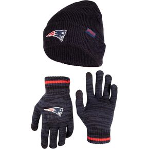 Ultra Game NFL Mens Womens Super Soft Marled Winter Beanie Knit Hat with Extra Warm Touch Screen Gloves in Saudi Arabia