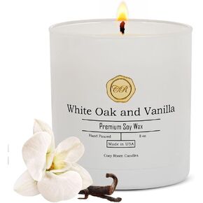 Natural Scented Hand-Poured Soy Candle | Aromatherapy Scents for Home | Elegant Gift for Men & Women | Non-Toxic Highly Fragranced | 8oz Jar Candle | Velvet Vanilla