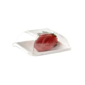 PacknWood - 210BCHICL101- Clear Plastic Lid - platter with lid - cookie plate with lid - cookie tray with lid - plastic tray with lid - large tray with lid - (3.5" x 3.5") - Case of 100