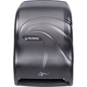 San Jamar Oceans Paper Towel Dispenser Touchless Electronic Dispenser with Smart System with Iq Sensor for Bathroom, Kitchens and Restaurants, Plastic, Black Pearl