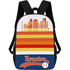 Houston Personalized Shoulder Backpack,Baseball Sports Backpack,Suitable For School And Outdoor Use,Gift For Sport Fans.