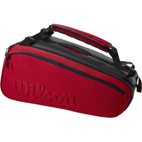 Wilson(ウイルソン) テニス バドミントン ラケットバッグ SUPER TOUR(スーパーツアー) シリーズ 2本~15本収納可能(中厚ラケットを基準)
