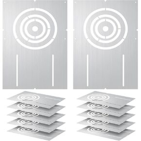 12 Pcs New Construction Mounting Plate with 3-4-6" Round Hole Rough in Bracket Recessed Lighting Housing and Trim Kits LED Flat Plate Recessed LED Light Plate for LED Downlight, Silver
