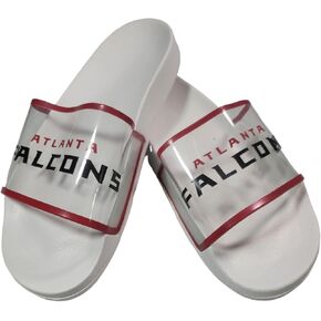 FOCO NFL Team Women Clear Wordmark Slide Flip Flop