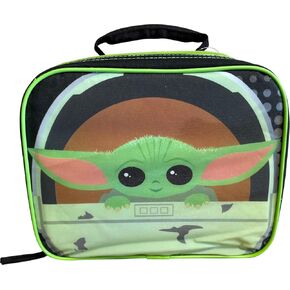 Star Wars The Mandalorian Baby Yoda Insulated Lunch Bag (Black-Green)
