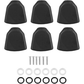 Tuning Peg Button, RiToEasysports 6 PCS/ Set Tuning Pegs Machine Heads Acrylic Buttons for Acoustic Electric Guitar(Black) Guitar Tuning Peg Keys Tuning Peg Buttons Hipshot Tuner Buttons
