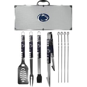 NCAA Siskiyou Sports Fan Shop Penn State Nittany Lions Steel Tailgater BBQ Set w/Case 8 piece Gray