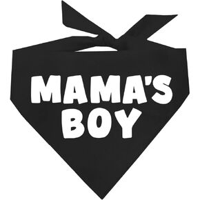 Mama's Boy Valentine's Day Valentine's Day Dog Bandana (Black, XS 944)