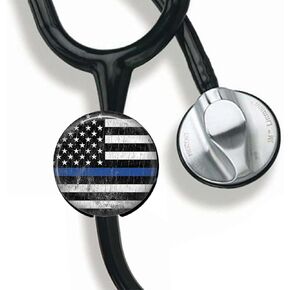 American Flag Stethoscope Tag Personalized,Nurse Doctor Stethoscope ID Tag Customized, Medical Stethoscope Name Tag with Writable Surface-Black