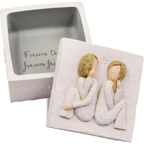 Gifts for Friends, Friendship Gifts for Women, Friend Birthday Gifts for Women, Gifts for Friends Female, Thank You for Being a friend, Sculpted Hand-Painted Keepsake Box