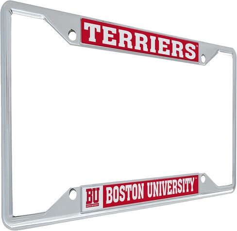 Desert Cactus Boston University Terriers BU Metal License Plate Frame for Front or Back of Car Officially Licensed (Mascot) in Saudi Arabia