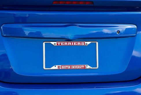Desert Cactus Boston University Terriers BU Metal License Plate Frame for Front or Back of Car Officially Licensed (Mascot) in Saudi Arabia