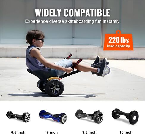 VEVOR Hoverboard Seat Attachment, Hover Board Go Karts Accessory, for Kids Adults in Saudi Arabia
