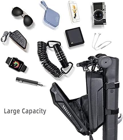 حقيبة سكوتر، حقيبة تخزين سكوتر عالمية مقاومة للماء، حقيبة مقود سكوتر كهربائية معلقة أمامية لحمل الشاحن والهاتف والمفاتيح والمحفظة والقفازات وملحقات سكوتر كهربائي للبالغين in Kuwait