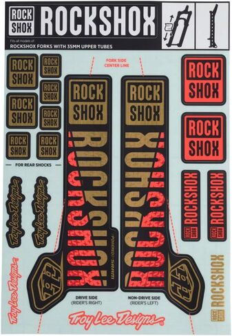 Rockshox للجنسين - مجموعة ديكور شوكة التعليق للكبار من Troy Lee Designs، متعددة الألوان، مقاس واحد in Saudi Arabia