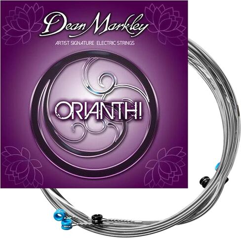 دين ماركلي سلاسل الغيتار الكهربائي سلسلة الفنان Orianthi 6 سلسلة مجموعة، 2554-OR مجموعة سلسلة الغيتار الكهربائي الصلب الأزرق، المعالجة بالتبريد لحياة أطول وصوت متفوق، صنع في الولايات المتحدة الأمريكية، قياس 9-52 in Kuwait