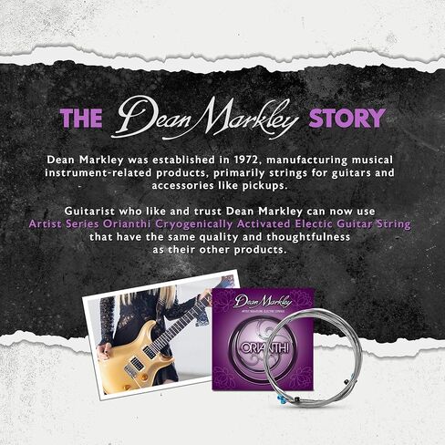 دين ماركلي سلاسل الغيتار الكهربائي سلسلة الفنان Orianthi 6 سلسلة مجموعة، 2554-OR مجموعة سلسلة الغيتار الكهربائي الصلب الأزرق، المعالجة بالتبريد لحياة أطول وصوت متفوق، صنع في الولايات المتحدة الأمريكية، قياس 9-52 in Kuwait