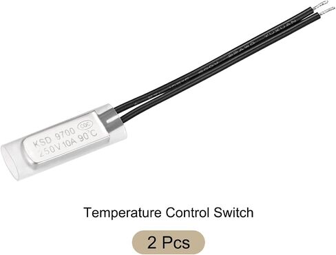 KSD9700 NC 90C مفتاح التحكم في درجة الحرارة مفتاح الحماية الحرارية للترموستات - إغلاق عادة/250 فولت 10 أمبير/معدن/2 قطعة in Saudi Arabia