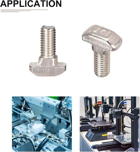 M8x20mm(DxL) T-Slot Drop-in Stud Sliding Bolt Screw - 5Pack - Good for Construction Industry - Carbon Steel Zinc Plated T Track Bolts - Silver Tone in Saudi Arabia