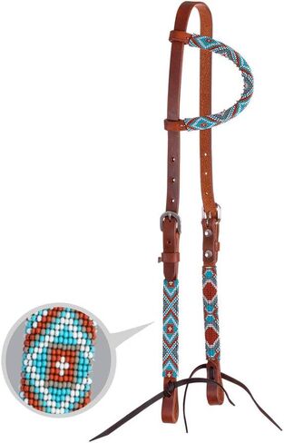 CIRCLE Y Infinity Wrap Beaded One Ear Headstall - Horse Size in Saudi Arabia
