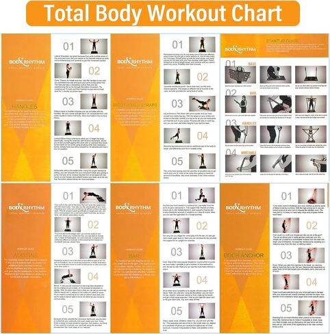 BODY RHYTHM Portable Home Gym Workout Equipment - Includes 150 lbs Resistance Bands, Collapsible Bar, Handles and More - Full Body Workouts System for Women & Men. in Saudi Arabia