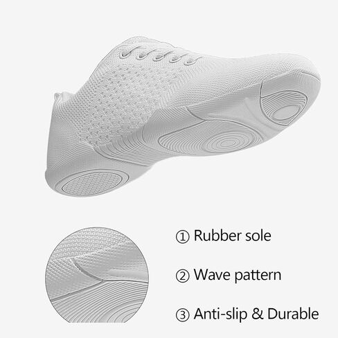 Girls Cheerleading Shoes White Dance Shoes Cheer Shoes Women Breathable Youth Cheer Competition Sneakers Athletic Training Dance Tennis Walking Shoes Little Kid 12- Women 11.5 in Kuwait
