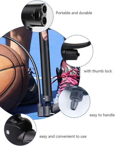 BESPORTBLE 3PCS Replacement Double Pump Head Air Pump Double Pump Head Nozzle Inflator Adapter Valve for Bike Camping (Black) in Saudi Arabia
