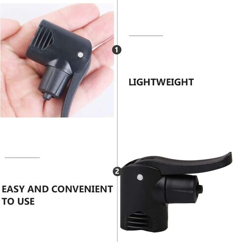 BESPORTBLE 3PCS Replacement Double Pump Head Air Pump Double Pump Head Nozzle Inflator Adapter Valve for Bike Camping (Black) in Saudi Arabia