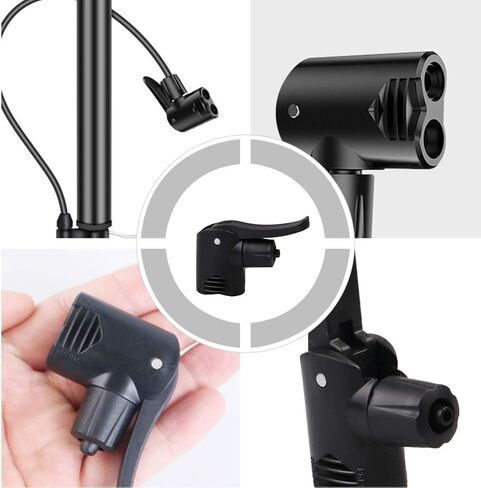 BESPORTBLE 3PCS Replacement Double Pump Head Air Pump Double Pump Head Nozzle Inflator Adapter Valve for Bike Camping (Black) in Saudi Arabia