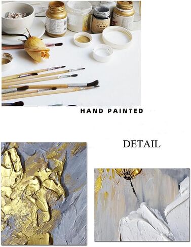 White Floral Oil Painting Wall Art ,Large Paintings for Living Room,Framed Modern Wall Decor,Flower Canvas Wall Decorations,Large Abstract Artwork Hand Paintings Hang for Bedroom Home Office Décor set 24"x64" in Saudi Arabia