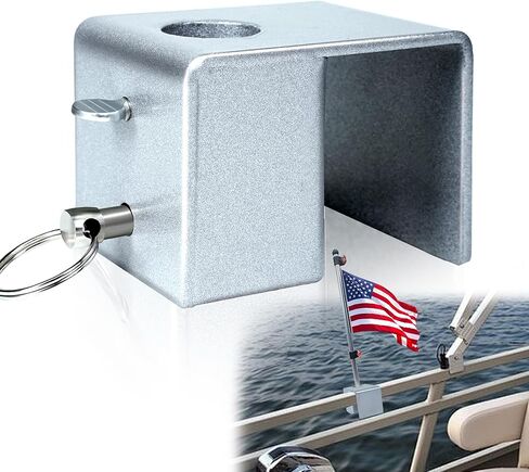 حامل عمود علم القارب العائم لعمود العلم 3/4 بوصة وقضبان مربعة 1 1/4 بوصة فقط، حامل قضيب مربع للقارب العائم شديد التحمل، ملحقات القوارب العائمة in Kuwait