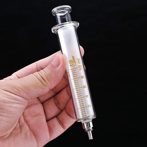2Pack 10ml/cc Glass Syringes With Metal Head and Caps for Industry or Labtoratory in Saudi Arabia