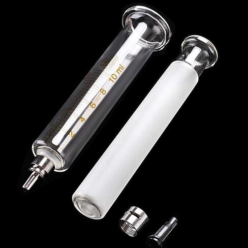 2Pack 10ml/cc Glass Syringes With Metal Head and Caps for Industry or Labtoratory in Saudi Arabia