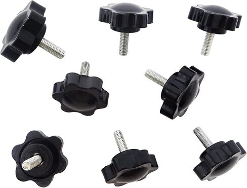 Honbay 8 قطعة لقط المسمار المقبض البرقوق عرافة على شكل قبضة ستار المقبض ، 25 مللي متر ضياء M4x12mm ذكر الموضوع in Kuwait