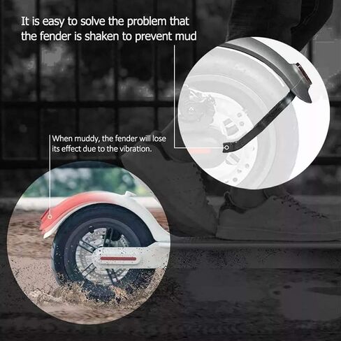 قطعتان من قطعتين من واقي الطين الخلفي للحاجز الخلفي لدعم سكوتر Xiaomi M365/ M365 Pro Scooter مع مسامير وأغطية لولبية... in Saudi Arabia