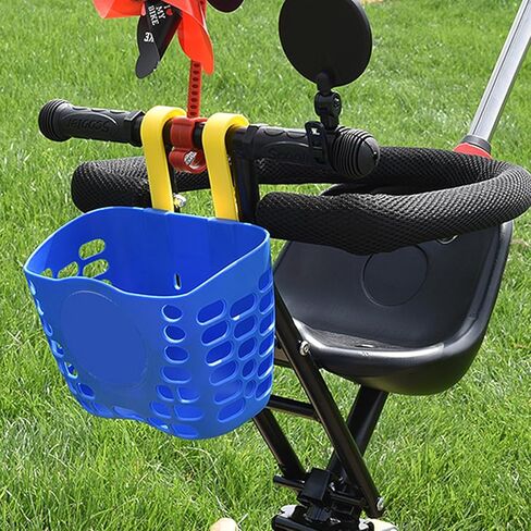 سلة دراجة للأطفال، سلة دراجة أمامية للأطفال، سلة دراجة أمامية للأولاد والبنات والأطفال، سلة دراجة ثلاثية العجلات بمقود أمامي بلاستيكي قابل للتعديل، سلة دراجة ثلاثية العجلات بلاستيكية محمولة للأولاد والبنات in Kuwait