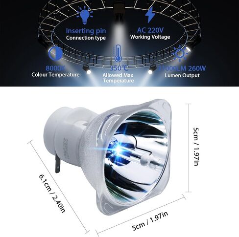 مصابيح عرض بديلة Msd Platinum 10R 260W لمصباح شعاع الرأس المتحرك، لمبة إضاءة المسرح، ضوء الرأس المتحرك in Saudi Arabia