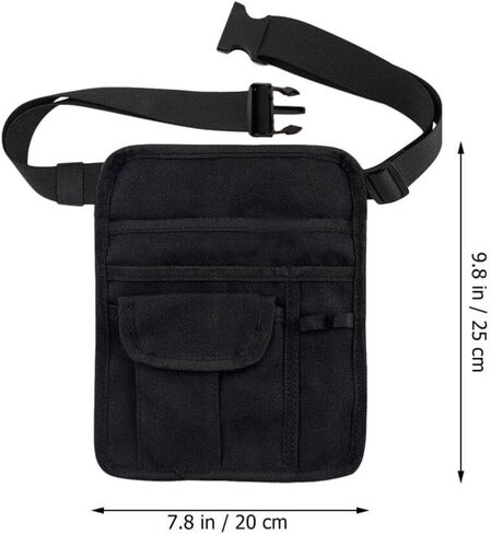 EXCEART Waist Money Apron Bag Waiter Waist Money Pouch Bag Canvas Restaurant Waitress Apron Bag with Adjustable Belt Check Holder Server Bag Container for Bars Cafes Server Apron Pouch in Saudi Arabia