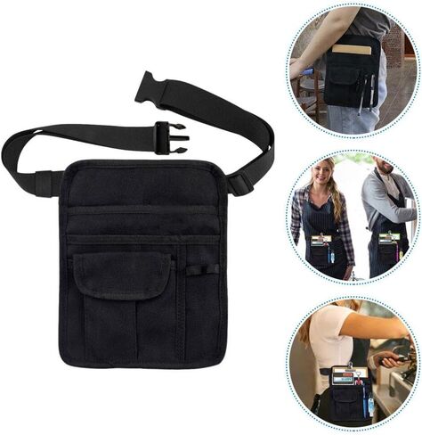EXCEART Waist Money Apron Bag Waiter Waist Money Pouch Bag Canvas Restaurant Waitress Apron Bag with Adjustable Belt Check Holder Server Bag Container for Bars Cafes Server Apron Pouch in Saudi Arabia
