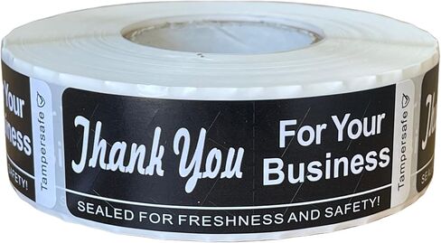 Tamper Sealed - Thank You for Your Business (1"x 3" inch, 500PCS) Safety Food Delivery Paper Sticker for Food Containers (Red Roll) in Saudi Arabia
