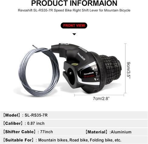 7 Speed Right Shift Lever SL-RS35-7R, Bicycle Twist Shifter Lever for Mountain Bike Commuter Bike Folding Bike in Saudi Arabia